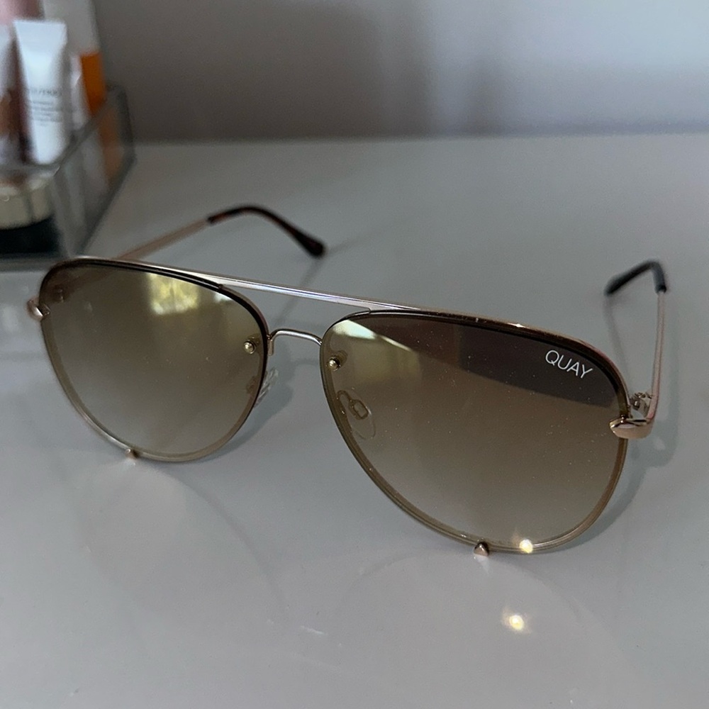Quay x Desi Perkins Rose Gold Sunglasses